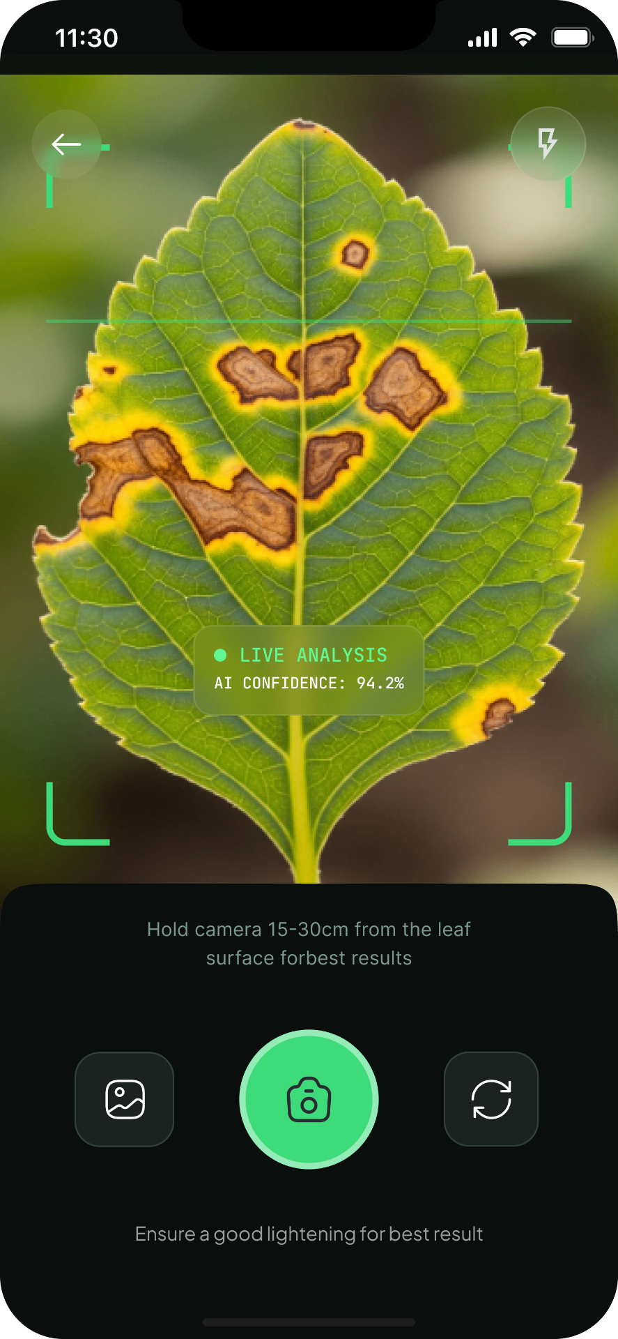 Crop Health Scanner — All 3 States, screen 1