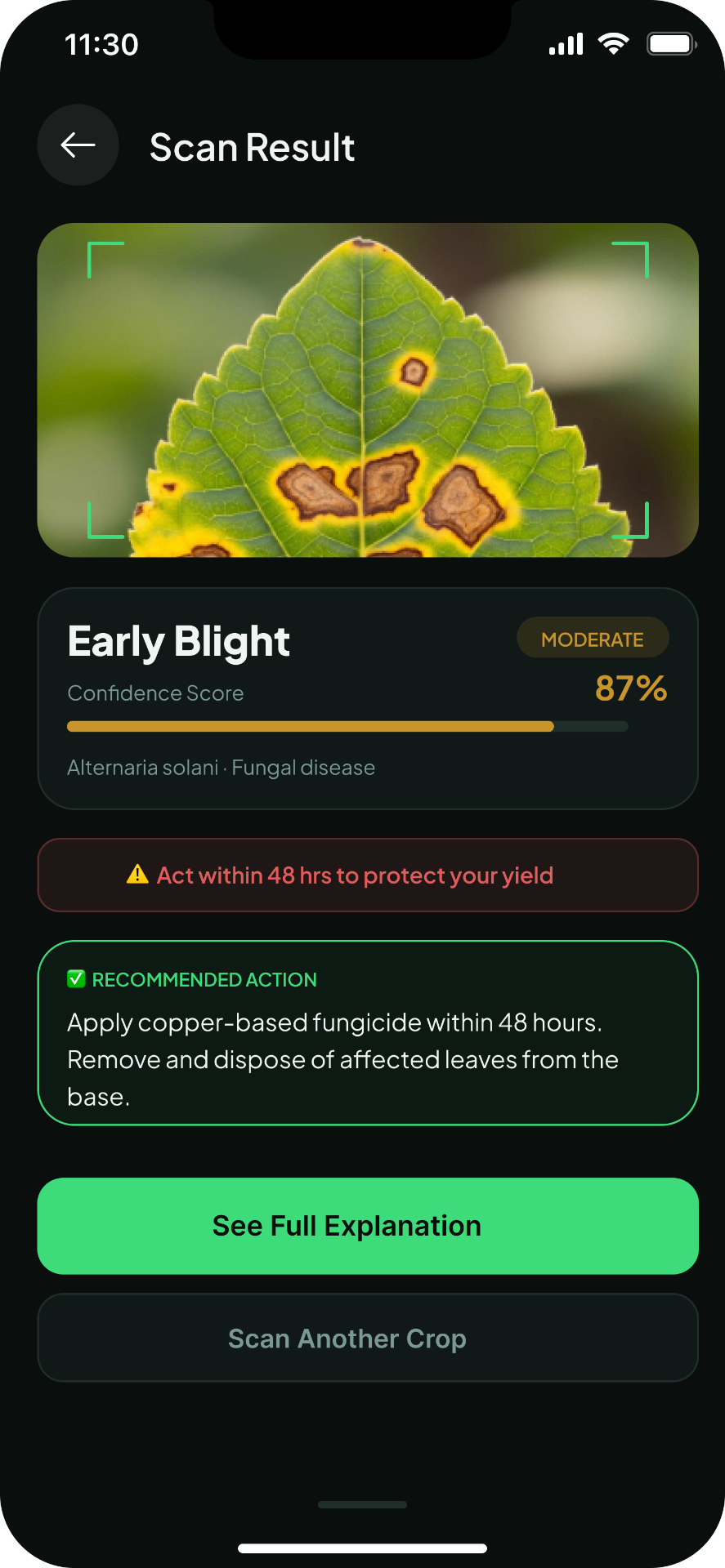 Crop Health Scanner — All 3 States, screen 3