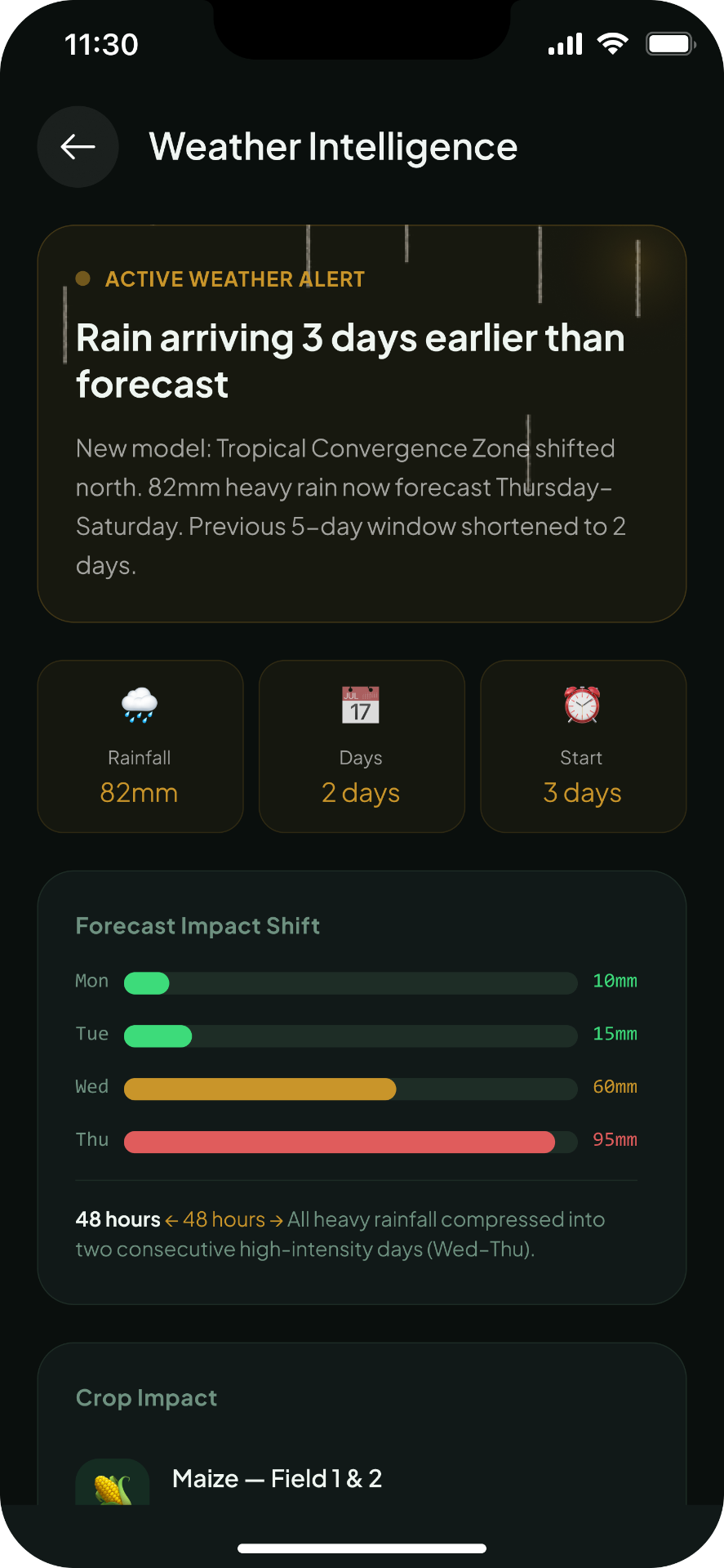 Planting Calendar & Weather Alert, screen 2
